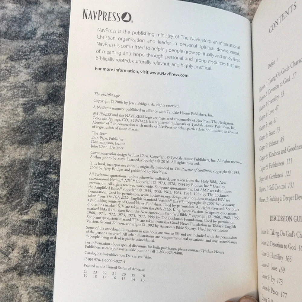 The Fruitful Life Jerry Bridges NavPress Christian Living Fruit of Spirit